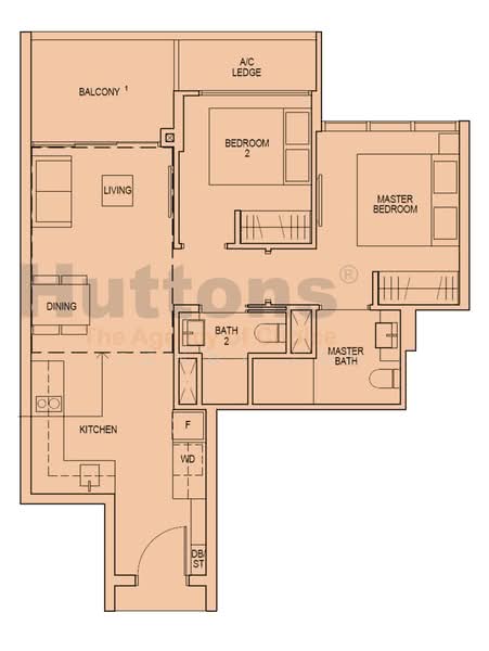 Riverfront Residences, 41 Hougang Avenue 7, 2 Bedrooms, 721 sqft, Condominium For Rent, by Fendy Lee, 25602651 - PropertyGuru.com.sg