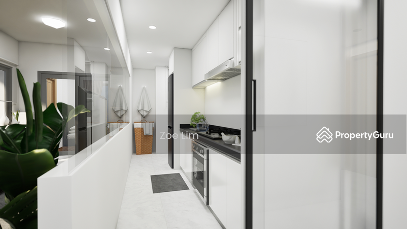 Rendered Photo for Enclosed Kitchen, this photos is for illustration purposes only.
