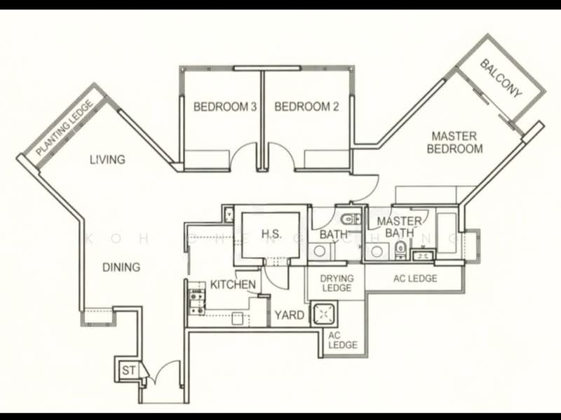 Park Green, 2 Rivervale Link, 3 Bedrooms, 1,195 sqft, Condominium For Rent, by Koh Cheng Cheng, 25616593 - PropertyGuru.com.sg