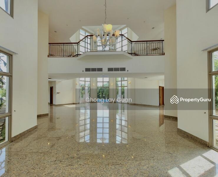 High ceiling living room