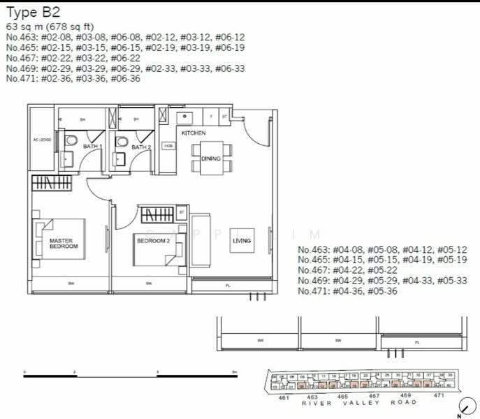 RV Residences, 469 River Valley Road, Tanglin / Holland / Bukit Timah, 2 Bedrooms, 678 sqft, Condominium For Rent, by Cappi Lim, 25620200 - PropertyGuru.com.sg