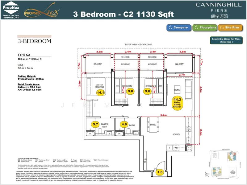 CanningHill Piers, 177 River Valley Road, 3 Bedrooms, 1,130 sqft, Condominium For Sale, by Jeremy Chua, 25622573 - PropertyGuru.com.sg