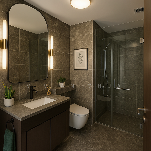 Avenue South Residence, 1 Silat Avenue, 1 Bedroom, 527 sqft, Condominium For Rent, by Vivian Chua, 25627670 - Bathroom - PropertyGuru.com.sg