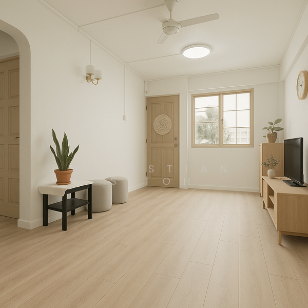 Living room with AI reno