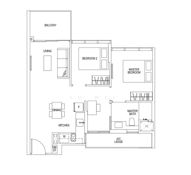 Sims Urban Oasis, 12 Sims Drive, 2 Bedrooms, 710 sqft, Condominium For Rent, by Fu Wei, 25639983 - PropertyGuru.com.sg