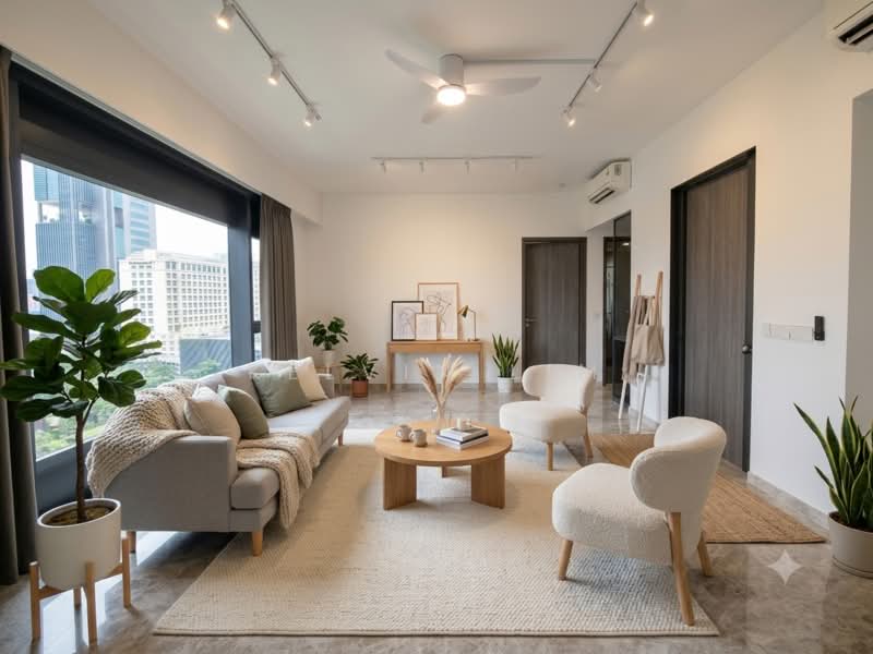 Midtown Modern, 16 Tan Quee Lan Street, 4 Bedrooms, 1,808 sqft, Condominium For Rent, by Kelvin Lim, 25643607 - Living Room - PropertyGuru.com.sg