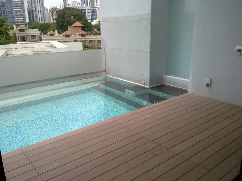 8 Nassim Hill, 8 Nassim Hill, 4 Bedrooms, 3,300 sqft, Apartment For Rent, by Roger Ho, 3826789 - Pool and patio - PropertyGuru.com.sg