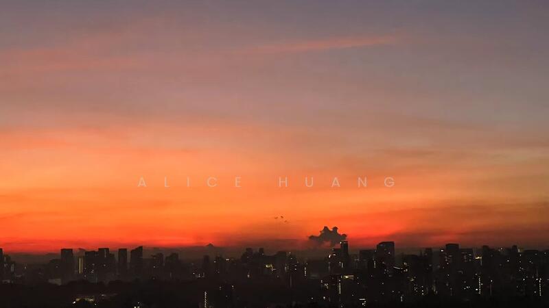 Stunning sunrise from Master Bedroom