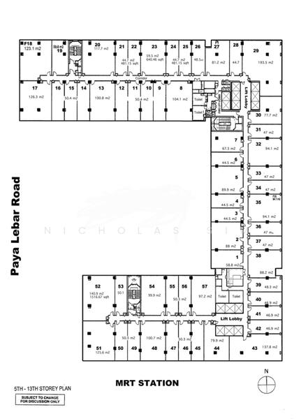 Paya Lebar Square, 60 Paya Lebar Singapore, 549 sqft, Office For Rent, by Nicholas Sim, 500001251 - CommercialGuru.com.sg