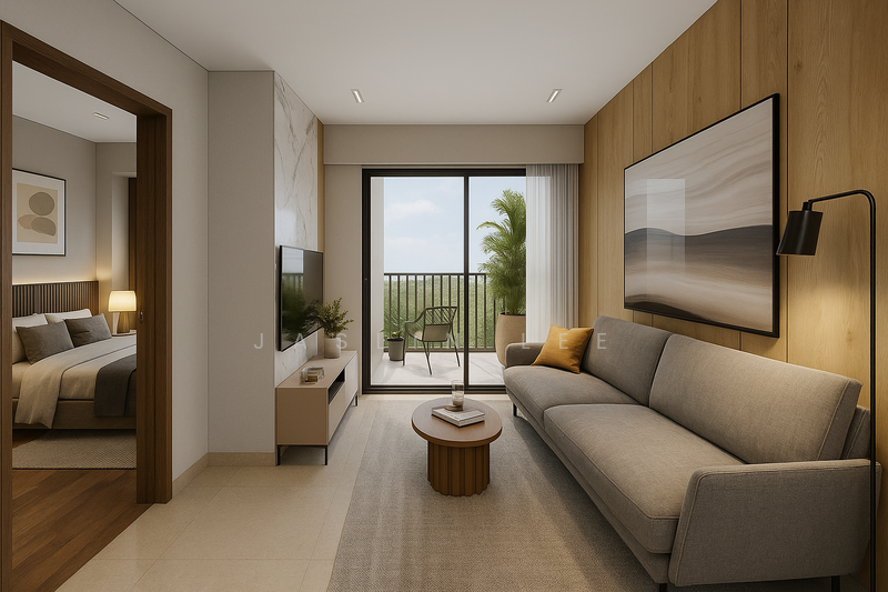 Lentor Modern, Lentor Central, 1 Bedroom, 527 sqft, Condominium For Sale, by Jaslin Lee, 500002359 - Living Room - PropertyGuru.com.sg