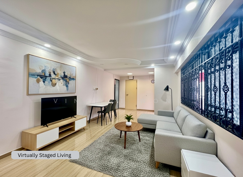 Virtually-staged Living Room