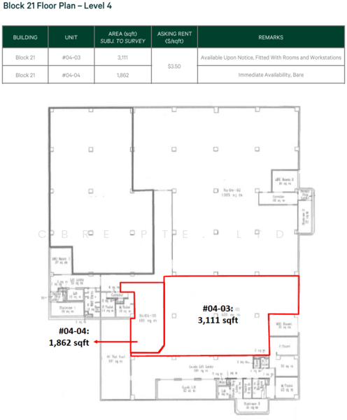 21 & 23 Ubi Road, , 1,862 sqft, Light Industrial (B1) For Rent, by WALLACE, 500003723 - CommercialGuru.com.sg
