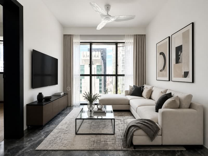 One Bernam, 1 Bernam Street, 1 Bedroom, 452 sqft, Condominium For Sale, by Angelica Ong, 500005435 - Living Room - PropertyGuru.com.sg