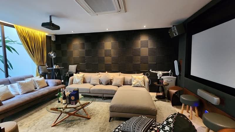 Trevose Crescent 2 Storey Detached House with Basement and Swimming Pool Detached House For Sale at S$ 24,800,000 | PropertyGuru Singapore - Basement Entertainment Room