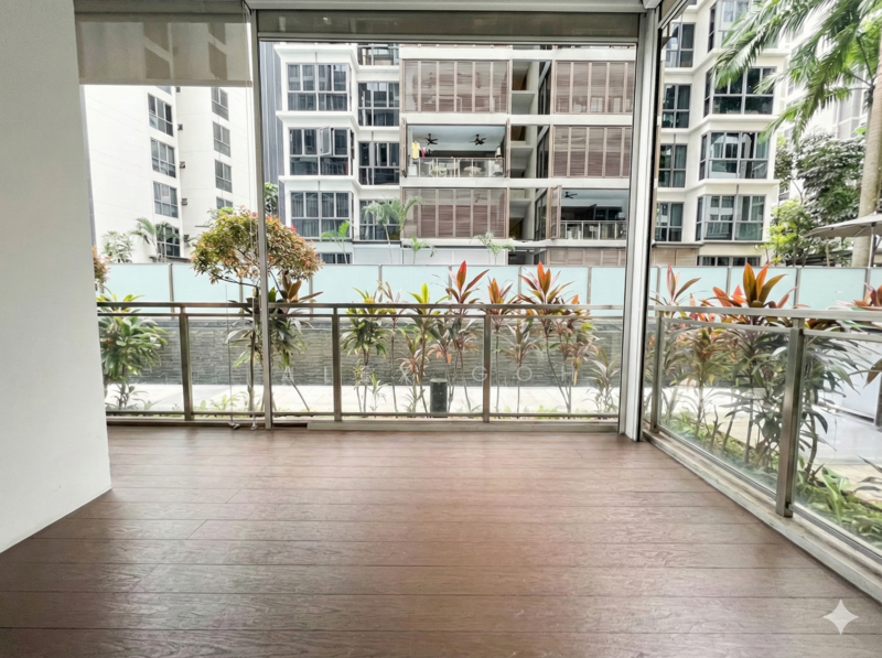 Watertown Condominium For Sale at S$ 1,540,000 | PropertyGuru Singapore - Master Patio (Actual unit w/o furniture)