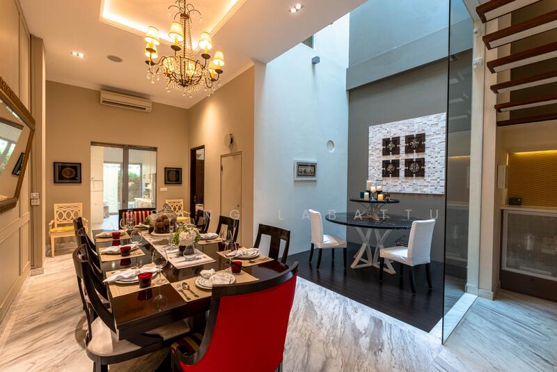 1 Km to CHIJ School,Freehold,Designer Landed home near MRT, Jalan Kuras, 7 Bedrooms, 5,000 sqft, Terraced House For Sale, by Kesang Labattu, 500006623 - Dining room with Airwell - PropertyGuru.com.sg