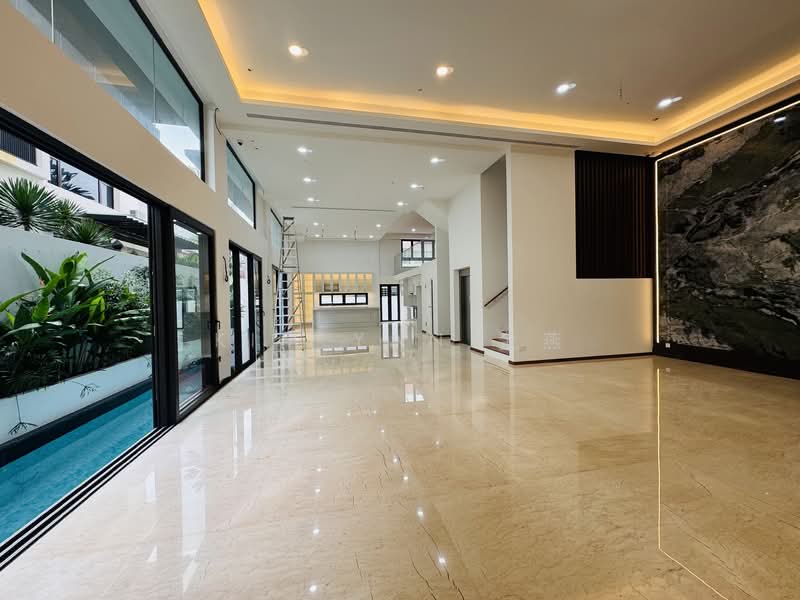 Brand New with Pool, 5 levels with Lift, 7 Big bedrooms ensuite, huge living & dining hall, Walk to Stevens MRT, call 8130 3636 to view, 7 Bedrooms, 9,500 sqft, Semi-Detached House For Sale, by Kim Yan 金燕, 500006856 - Living Room - PropertyGuru.com.sg