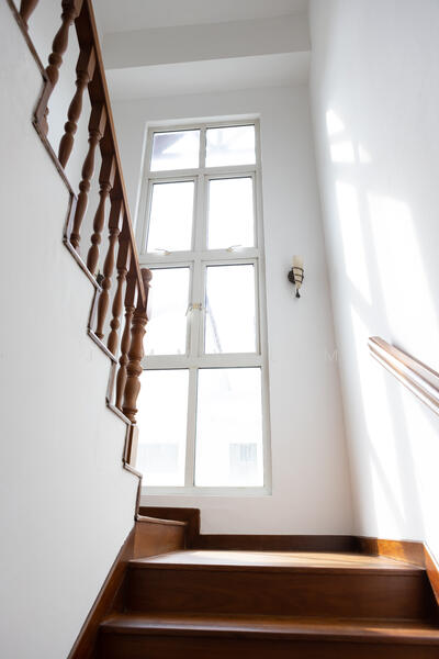 Brightly Lit Staircase landing