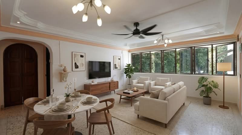 Living Room (AI Staged)