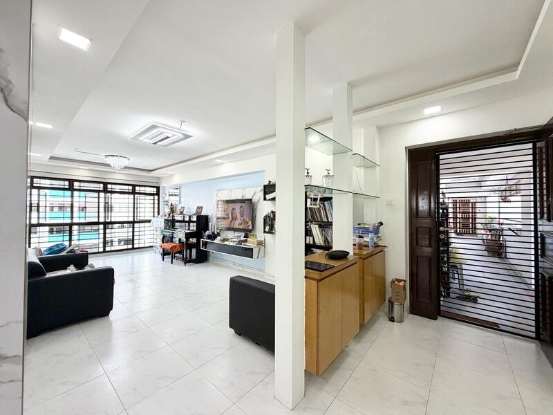 Living room and walk way