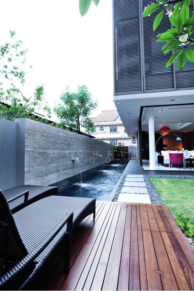 Lorong Gambir (D19) | Upper Serangoon / Bartley – Modern Freehold Semi-D with Lift Provision, Lorong Gambir, 6 Bedrooms, 4,381 sqft, Semi-Detached House For Sale, by Michele Foo, 500014646 - Resort-Style Lap Pool, Deck & Lawn - PropertyGuru.com.sg