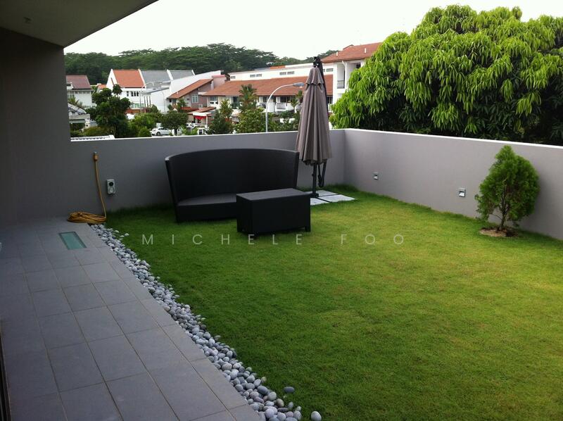 D19 Upper Serangoon / Bartley – Award-Winning Freehold Semi-D (Lift Ready) Semi-Detached House For Sale at S$ 9,680,000 | PropertyGuru Singapore - Private Grass Terrace for Outdoor Living