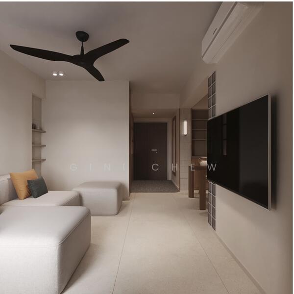 Living area without furnitures