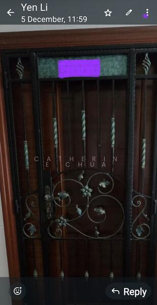 Entrance with metal gate