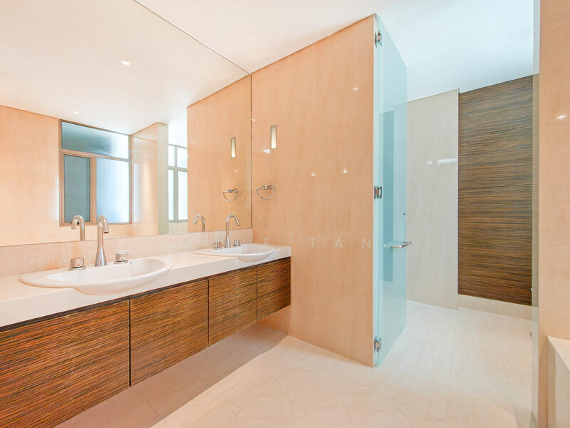 MBR Bathroom with double sinks 