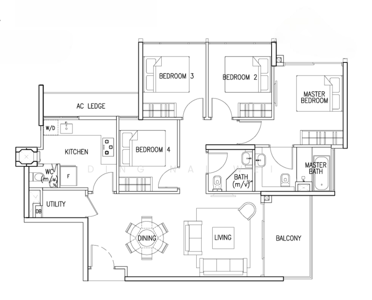 The Skywoods, 7 Dairy Farm Heights, 4 Bedrooms, 1,119 sqft, Condominium For Sale, by Ding Nai Wei, 500020566 - PropertyGuru.com.sg