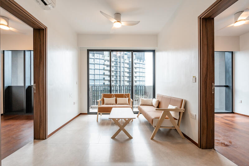 Lentor Modern, 3 Lentor Central, 2 Bedrooms, 678 sqft, Condominium For Rent, by Kieran Koh, 500020994 - Living Room - PropertyGuru.com.sg