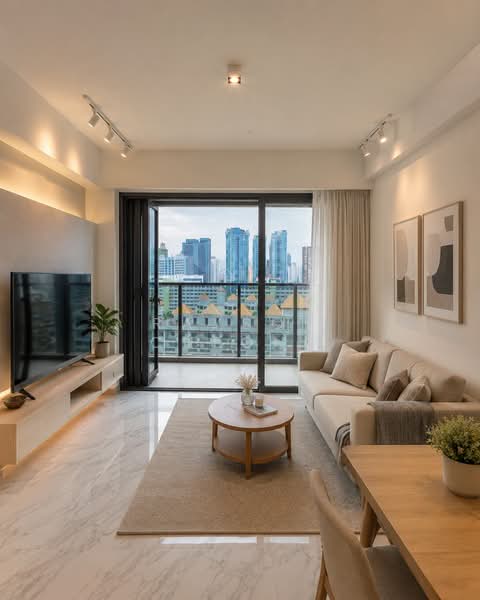 The Landmark, 173 Chin Swee Road, Alexandra / Commonwealth, 2 Bedrooms, 678 sqft, Condominium For Sale, by Rayson Cheong, 500021484 - Living Room - PropertyGuru.com.sg