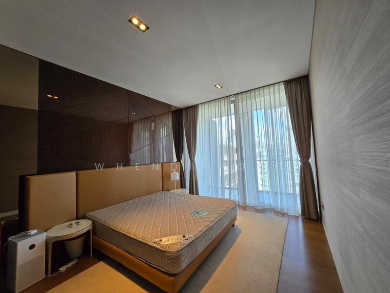 Elegant and roomy master bedroom.