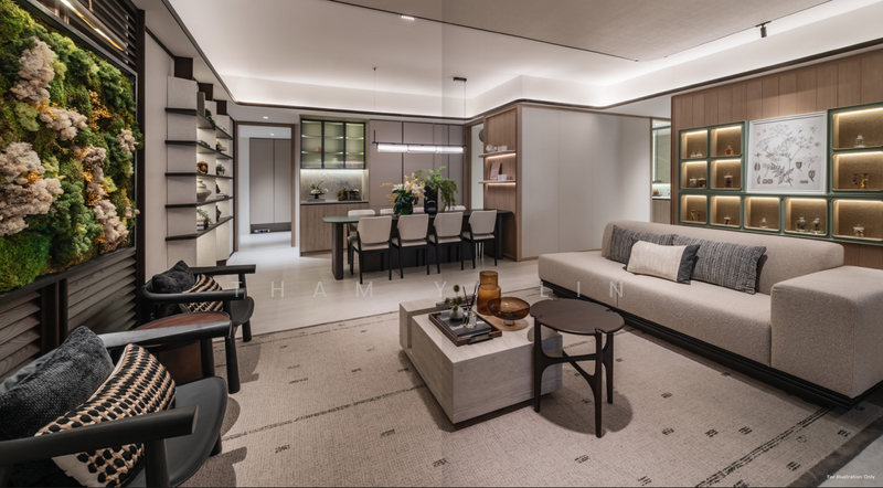 ⭐️SAFE Growth Potential: New 3-Bedroom Near GLS, Attractive $25XX PSF! DON'T MISS! Condominium For Sale at S$ 2,460,000 | PropertyGuru Singapore - Living Room