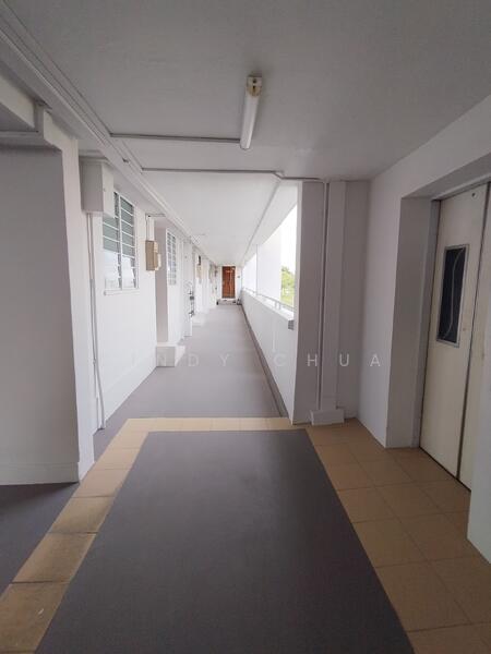 Corridor leading to unit