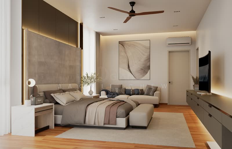 ❤️GIANT⚡️Brand New Freehold 4 Levels Bungalows w Pools, Lift & Attic, Jalan Tua Kong/ Figaro Gardens/ Jalan Jamal, 9 Bedrooms, 12,200 sqft, Bungalow House For Sale, by Jackie Chew, 500023432 - Master Bedroom - PropertyGuru.com.sg