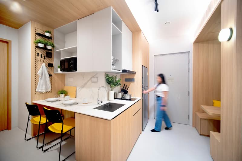 RESIDE | 336 River Valley | Co-living, , Studio, 136 sqft, Apartment For Rent, by Far East Organization, 500024623 - Kitchen - PropertyGuru.com.sg