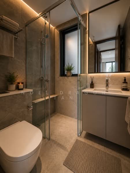Bartley Vue, 8 Jalan Bunga Rampai, 2 Bedrooms, 732 sqft, Condominium For Sale, by Noel DRAGON Tan, 500025957 - Bathroom - PropertyGuru.com.sg