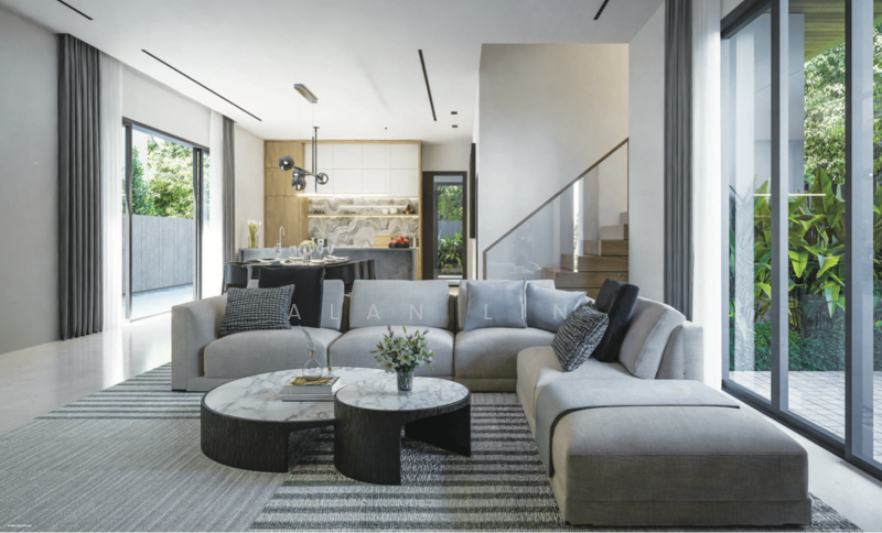 Brand New Bungalow @ Palm Road Detached House For Sale at S$ 11,180,000 | PropertyGuru Singapore - Living Room