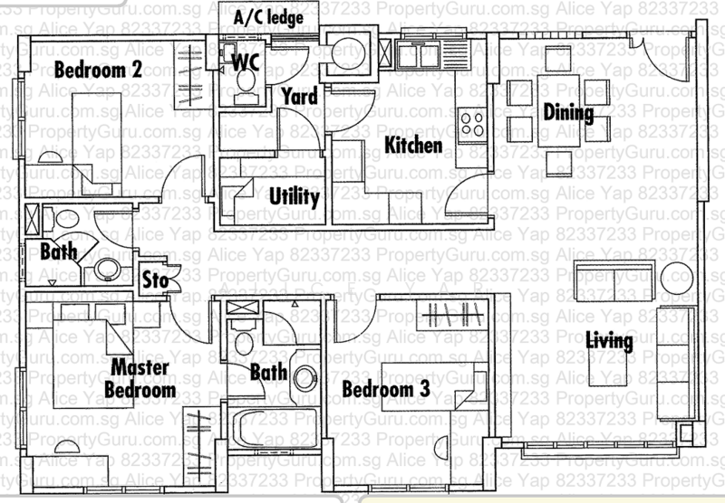 Springdale Condo, 45 Hindhede Walk, 3 Bedrooms, 1,108 sqft, Condominium For Sale, by Alice Yap, 500026108 - PropertyGuru.com.sg