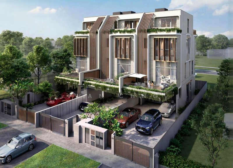 LANDED7772@ Brand New D15 Corner Terrace Park 4 Cars, Upper East Coast, 5 Bedrooms, 5,800 sqft, Corner Terrace For Sale, by Ivan Chng, 500026185 - Exterior (Artist's Impression) - PropertyGuru.com.sg