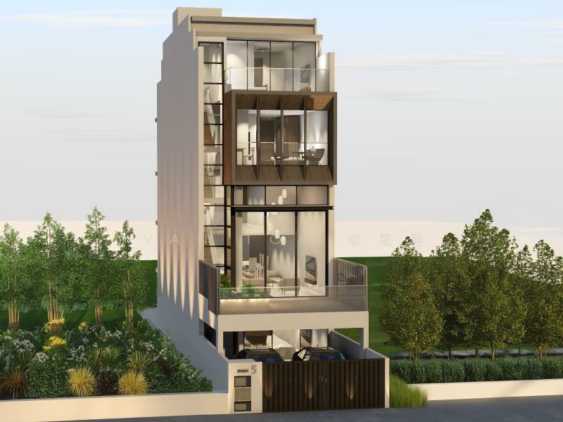 ⭐BRAND NEW⭐2MIN WALK TO RANGE OF AMMENITIES⭐, Home Lift. Park 2 Cars. Supermarket Nearby, 5 Bedrooms, 5,000 sqft, Terraced House For Sale, by Ivan Toh 卓筬羿, 500027842 - Exterior - PropertyGuru.com.sg