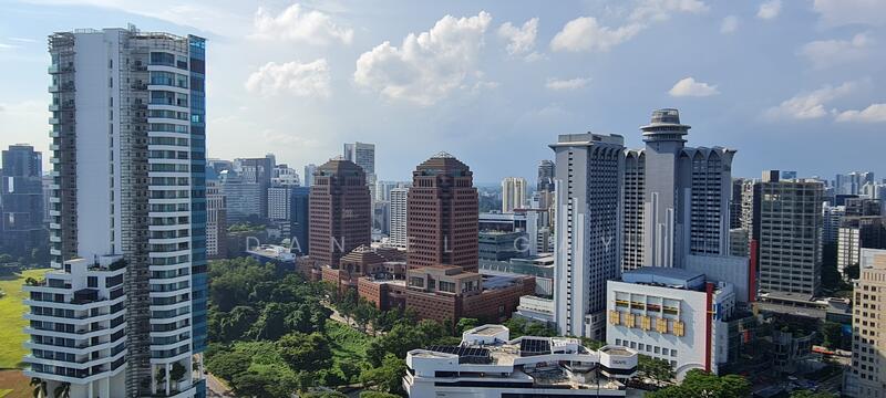 Unblock city and greenery view