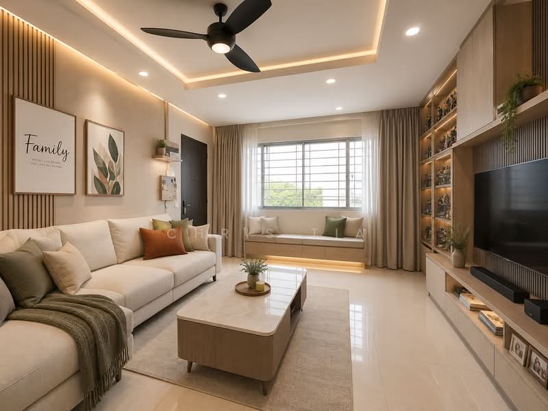 281 Tampines Street 22, 281 Tampines Street 22, 3 Bedrooms, 1,108 sqft, HDB Flat For Sale, by Chris Tia, 500028804 - AI Generated Living Room - PropertyGuru.com.sg