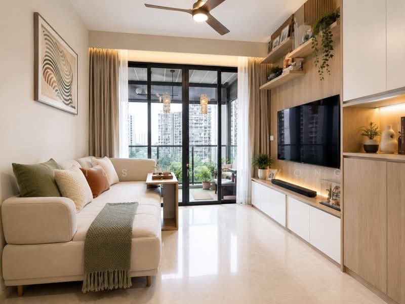 Botanique at Bartley, 239 Upper Paya Lebar Road, 2 Bedrooms, 721 sqft, Condominium For Sale, by Titus Lim Zhiyong, 500032098 - Living Room - PropertyGuru.com.sg