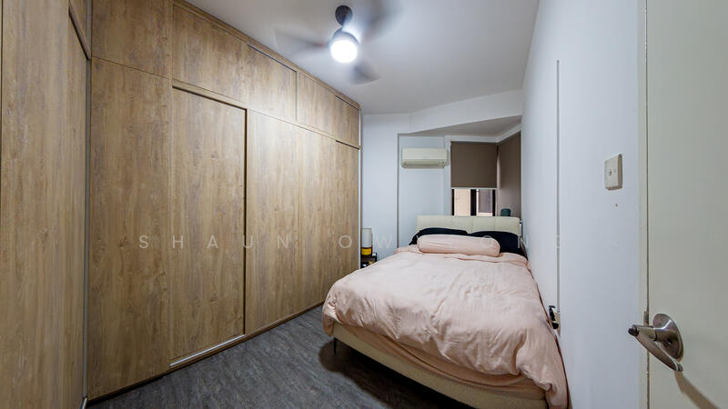 Bedroom with expansive wardrobe space