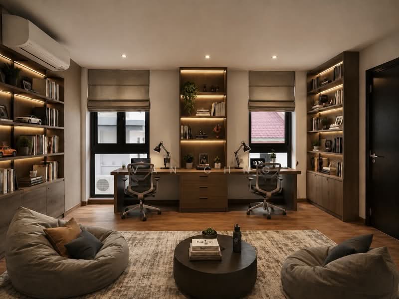 ⭐️⭐️LANDED7772@ 5BR Brand New with Lift and Pool Near Schools and Amenities Kovan D19, Kovan Road, 5 Bedrooms, 5,500 sqft, Corner Terrace For Sale, by Ivan Chng, 500033462 - Study - PropertyGuru.com.sg