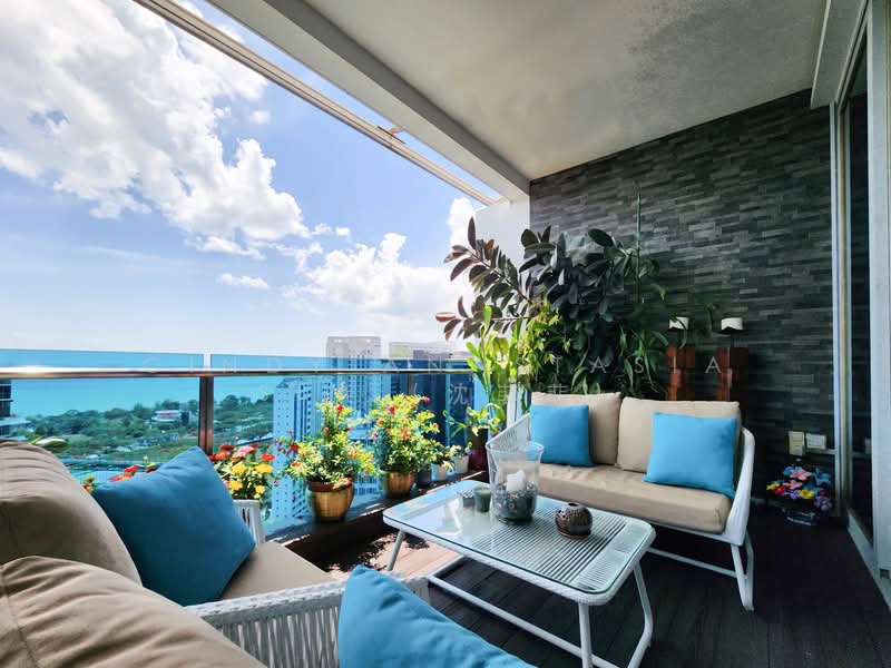 Amber Residences Apartment For Sale at S$ 10,288,888 | PropertyGuru Singapore - Balcony with Seaview, from Living room