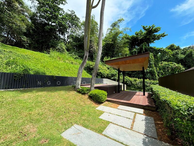 Garden with a pavilion