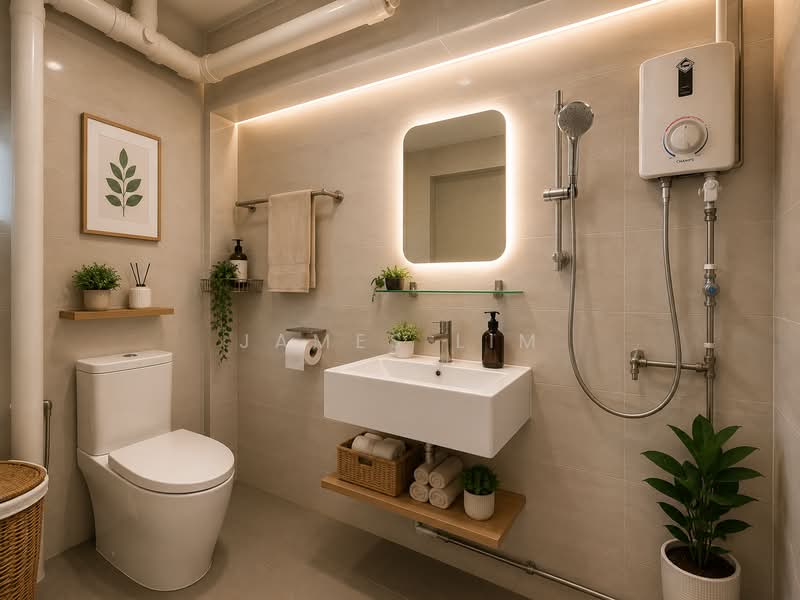 617 Hougang Avenue 8, 617 Hougang Avenue 8, 3 Bedrooms, 1,119 sqft, HDB Flat For Sale, by James Lim, 500039252 - Bathroom - PropertyGuru.com.sg